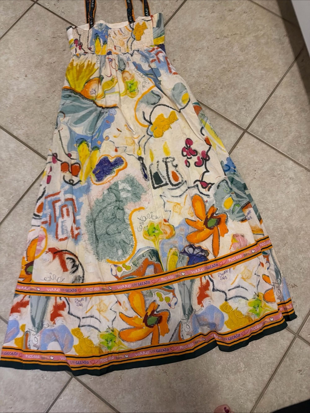 Caroline Constas Gelato Cotton Smocked Maxi Dress Resort Dress - Picture 6 of 7